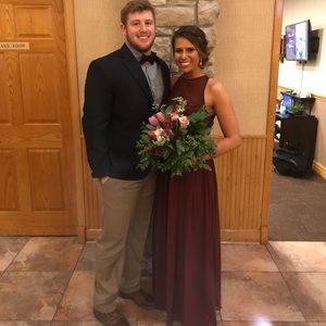 Wine-colored bridesmaid/formal dress